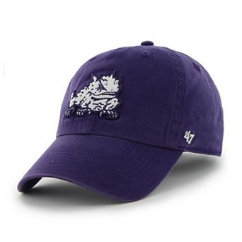 Men's '47 Purple TCU Horned Frogs Clean Up Adjustable Hat