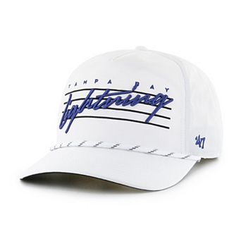 Men's '47 White Tampa Bay Lightning Downburst Hitch Adjustable Hat
