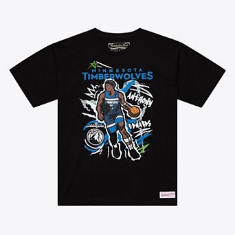 Men's Mitchell & Ness Anthony Edwards Black Minnesota Timberwolves Chalked Up T-Shirt