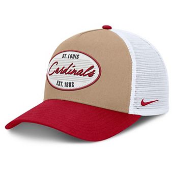 Men's Nike Khaki/Red St. Louis Cardinals Rise A-Frame Trucker Adjustable Hat