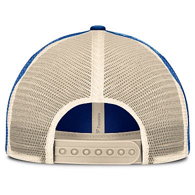 Men's Fanatics Royal/Natural New York Islanders Rival Trucker Adjustable Hat