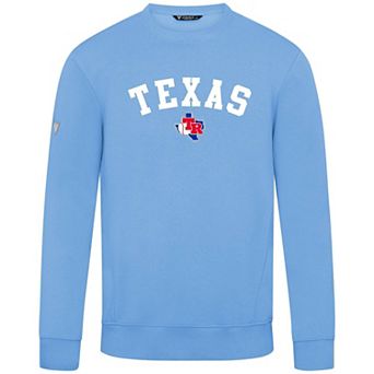 Men's Levelwear Light Blue Texas Rangers Zane Felt Arch Pullover Sweatshirt