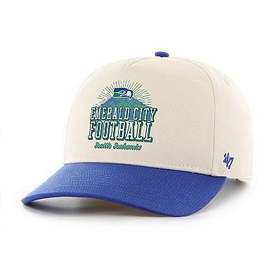 Men's '47 Natural/Green Seattle Seahawks Two-Tone Hitch Adjustable Hat