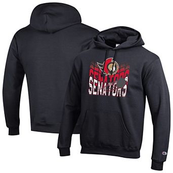Men's Champion Black Ottawa Senators Powerblend Hoodie