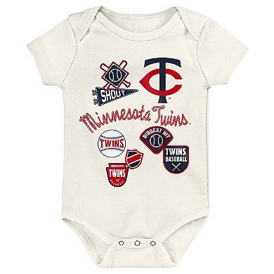 Infant Outerstuff Minnesota Twins Home Plate 3-Piece Creeper Set