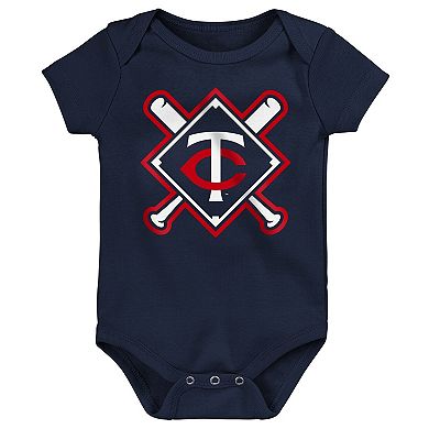 Infant Outerstuff Minnesota Twins Home Plate 3-Piece Creeper Set