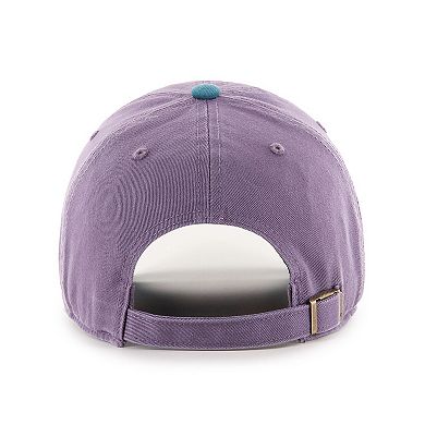 Men's '47 Purple/Teal Anaheim Ducks Logo Vintage Clean Up Adjustable Hat