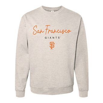 Women's Soft as a Grape Oatmeal San Francisco Giants Pigment Dye Crewneck Sweatshirt