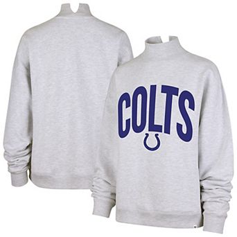 Women's '47 Gray Indianapolis Colts Subtle Muse Mock Neck Sweatshirt