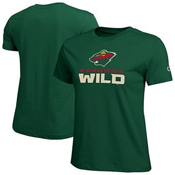 Women's Champion Green Minnesota Wild Wordmark Lockup T-Shirt