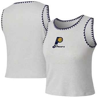 Women's Concepts Sport Gray Indiana Pacers Neptune Hacci Knit Tank Top