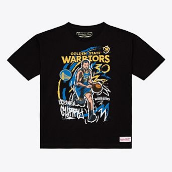 Men's Mitchell & Ness Stephen Curry Black Golden State Warriors Chalked Up T-Shirt