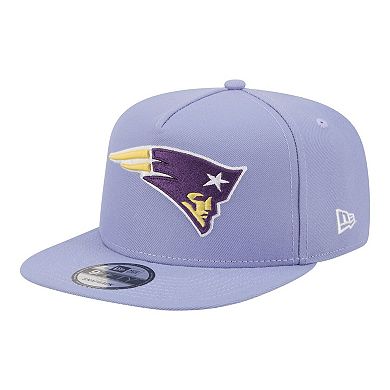 Men's New Era Lavender New England Patriots Bloom A-Frame 9FIFTY Snapback Hat