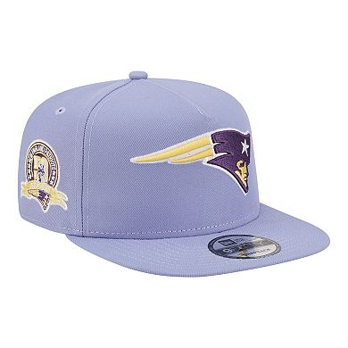 Men's New Era Lavender New England Patriots Bloom A-Frame 9FIFTY Snapback Hat