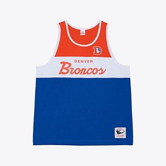 Men's Mitchell & Ness Royal/Orange Denver Broncos Head Coach Tank Top