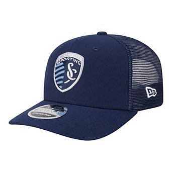 Men's New Era Blue Sporting Kansas City Jersey Hook 9SEVENTY Adjustable Hat