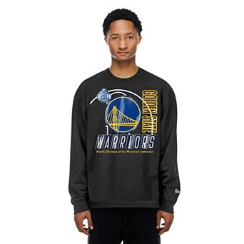 Men's New Era Black Golden State Warriors Leisure Collection Stretch Fleece Sweatshirt