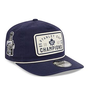 Men's New Era Navy Toronto Maple Leafs Throwback Stanley Cup Champions Side Patch 19TWENTY Adjustable Hat