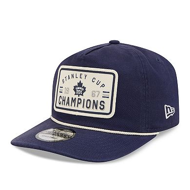 Men's New Era Navy Toronto Maple Leafs Throwback Stanley Cup Champions Side Patch 19TWENTY Adjustable Hat