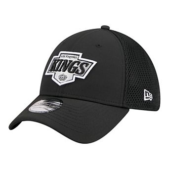Men's New Era Black Los Angeles Kings Logo 39THIRTY Flex Hat
