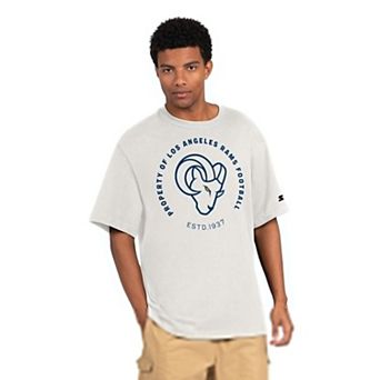 Men's Starter Cream Los Angeles Rams Eco Ringer T-Shirt