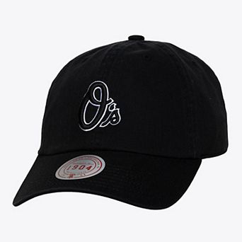 Unisex Mitchell & Ness Black & White Baltimore Orioles 1904 Strapback Adjustable Hat