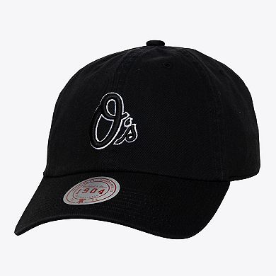 Unisex Mitchell & Ness Black & White Baltimore Orioles 1904 Strapback Adjustable Hat