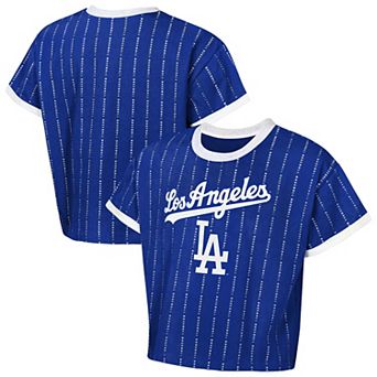 Girls Youth Outerstuff Royal Los Angeles Dodgers Tech Keeper Fashion T-Shirt