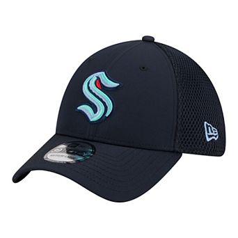 Men's New Era Navy Seattle Kraken Logo 39THIRTY Flex Hat