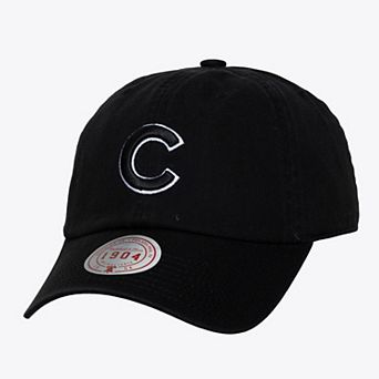 Unisex Mitchell & Ness Black & White Chicago Cubs 1904 Strapback Adjustable Hat