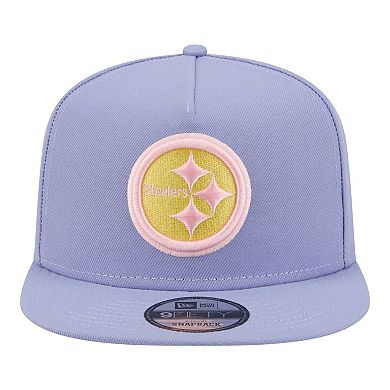 Men's New Era Lavender Pittsburgh Steelers Bloom A-Frame 9FIFTY Snapback Hat