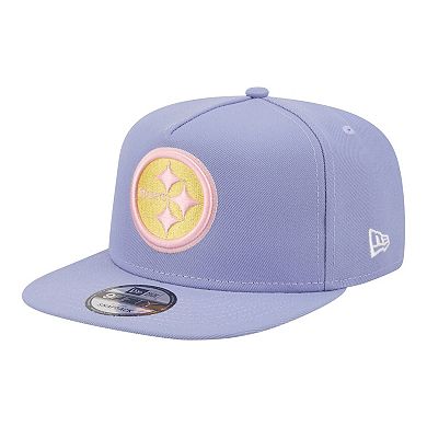 Men's New Era Lavender Pittsburgh Steelers Bloom A-Frame 9FIFTY Snapback Hat