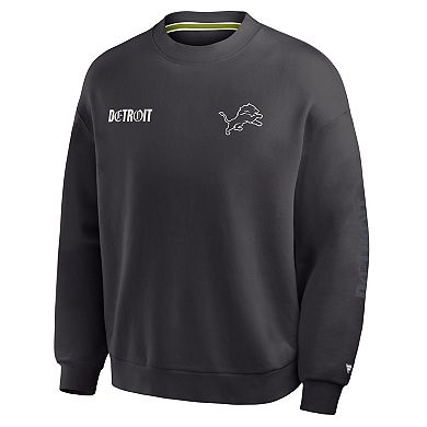 Men's Fanatics Charcoal Detroit Lions Oversized Type Play Multi Sweatshirt