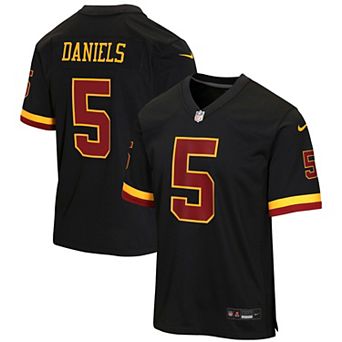 Youth Nike Jayden Daniels Black Washington Commanders Hail Raiser Alternate Game Jersey