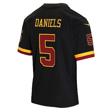 Youth Nike Jayden Daniels Black Washington Commanders Hail Raiser Alternate Game Jersey