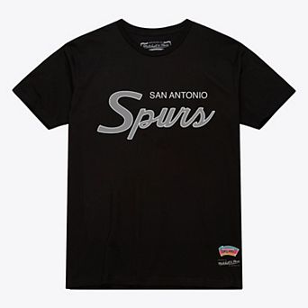 Men's Mitchell & Ness Black San Antonio Spurs Vintage Wordmark T-Shirt