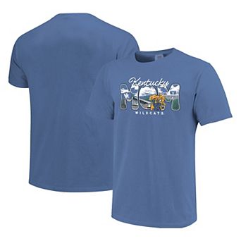Women's Royal Kentucky Wildcats Comfort Colors Campus Drawing Mom T-Shirt