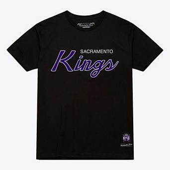 Men's Mitchell & Ness Black Sacramento Kings Vintage Wordmark T-Shirt