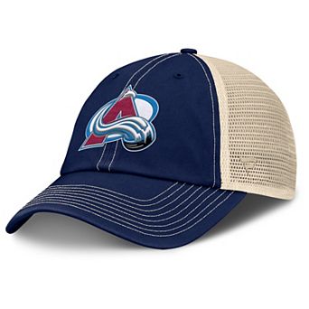 Men's Fanatics Navy/Natural Colorado Avalanche Rival Trucker Adjustable Hat