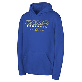 Youth Outerstuff Royal Los Angeles Rams Edge Rusher Fleece Hoodie
