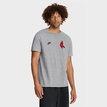 Men's Nike Heather Gray Boston Red Sox Cooperstown 2-Hit T-Shirt