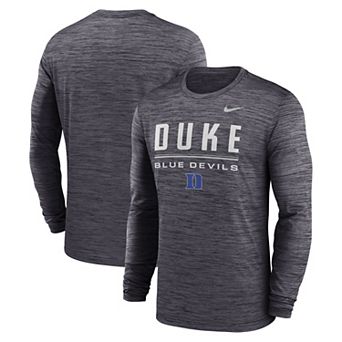 Men's Nike Black Duke Blue Devils Sideline Velocity Dri-FIT Long Sleeve T-Shirt