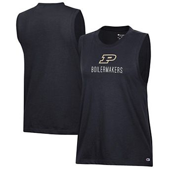 Women's Champion Black Purdue Boilermakers Lifestyle Tank Top