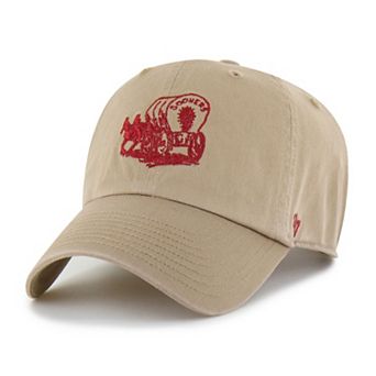 Men's '47 Khaki Oklahoma Sooners Clean Up Adjustable Hat
