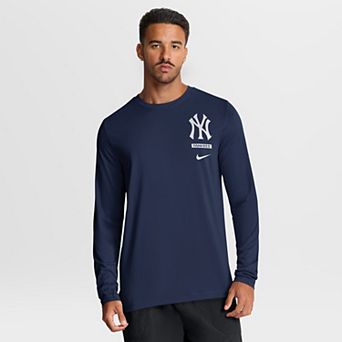 Men's Nike Navy New York Yankees 2-Hit Legend Dri-FIT Long Sleeve T-Shirt