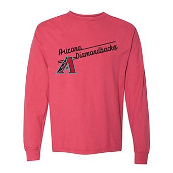 Women's Soft as a Grape Red Arizona Diamondbacks Pigment Dye Long Sleeve T-Shirt