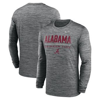 Men's Nike Anthracite Alabama Crimson Tide Sideline Velocity Dri-FIT Long Sleeve T-Shirt
