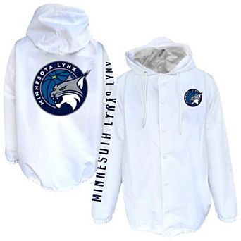 Men's Fanatics White Minnesota Lynx Logo Full-Snap Nylon Jacket