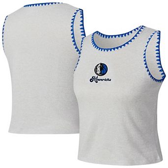 Women's Concepts Sport Gray Dallas Mavericks Neptune Hacci Knit Tank Top
