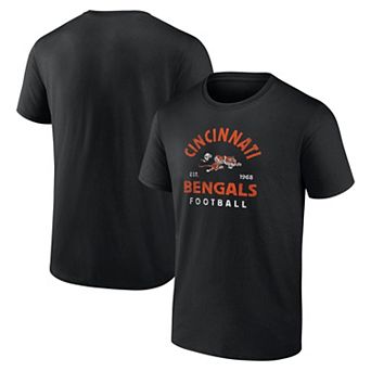 Men's Logo Athletic Black Cincinnati Bengals Vintage Arch T-Shirt